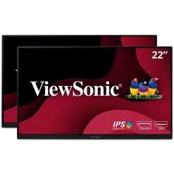 Discount ViewSonic 22" 75Hz LED Dual Pack Head-Only Monitors, Black (VA2256-MHD_H2)