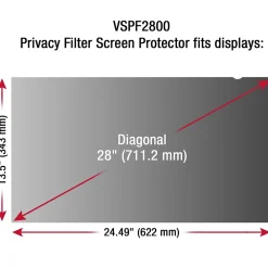 Anti-Glare Privacy Filter & Screen Protector for 28" Widescreen Monitor (16:9) (VSPF2800)<ViewSonic Online