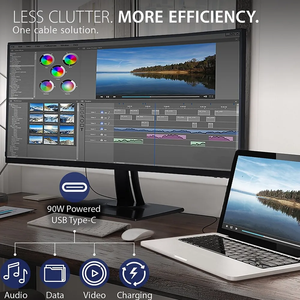 Best ViewSonic ColorPro 38" Curved 4K Ultra HD 60 Hz LED Monitor, Black (VP3881A)