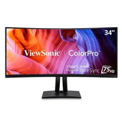 Sale ViewSonic ColorPro 34" Curved 75Hz LED Monitor, Black (VP3456A)