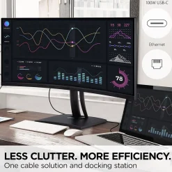 Sale ViewSonic ColorPro 34" Curved 75Hz LED Monitor, Black (VP3456A)