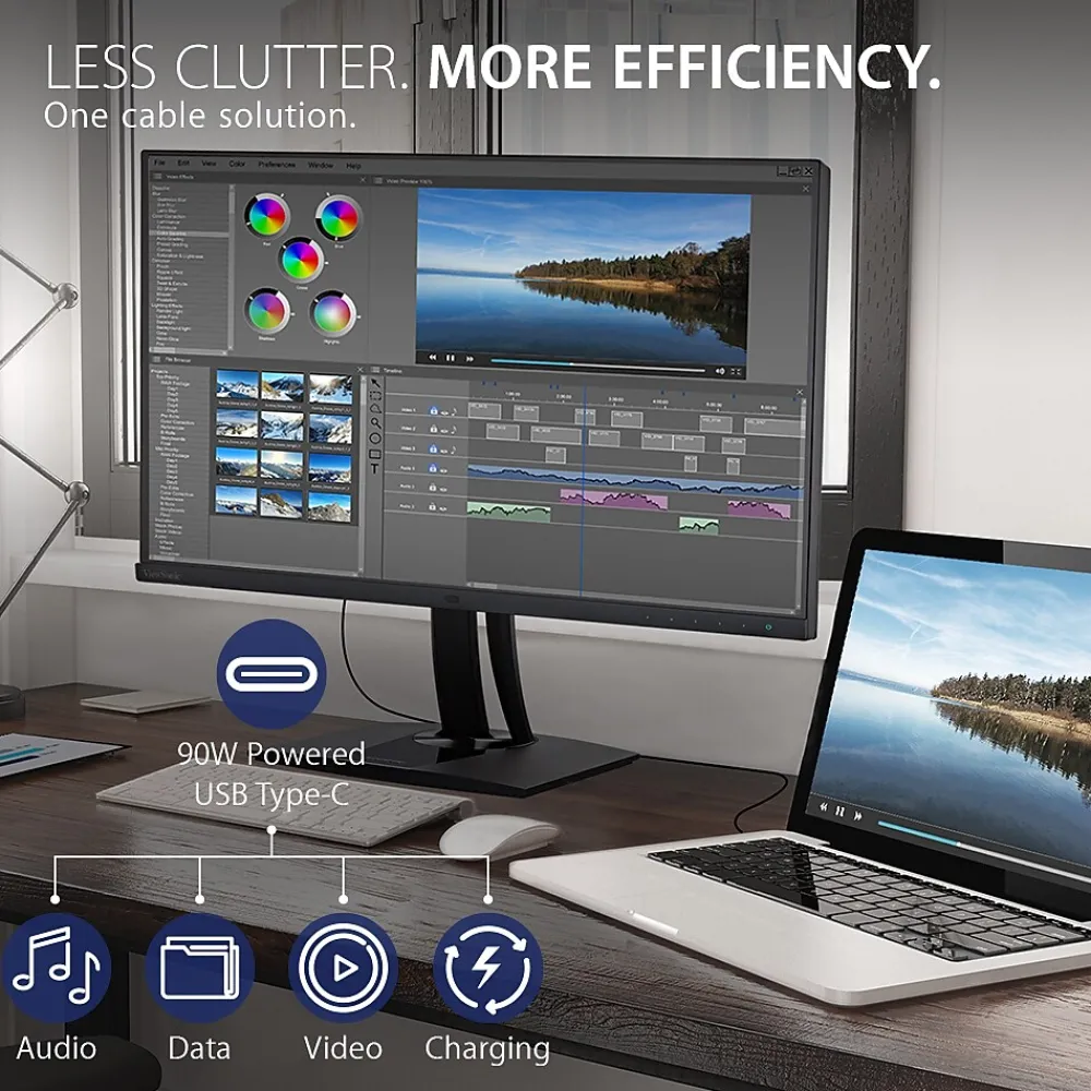 Best ViewSonic ColorPro 27" 60Hz LCD Monitor, Black (VP2768A)