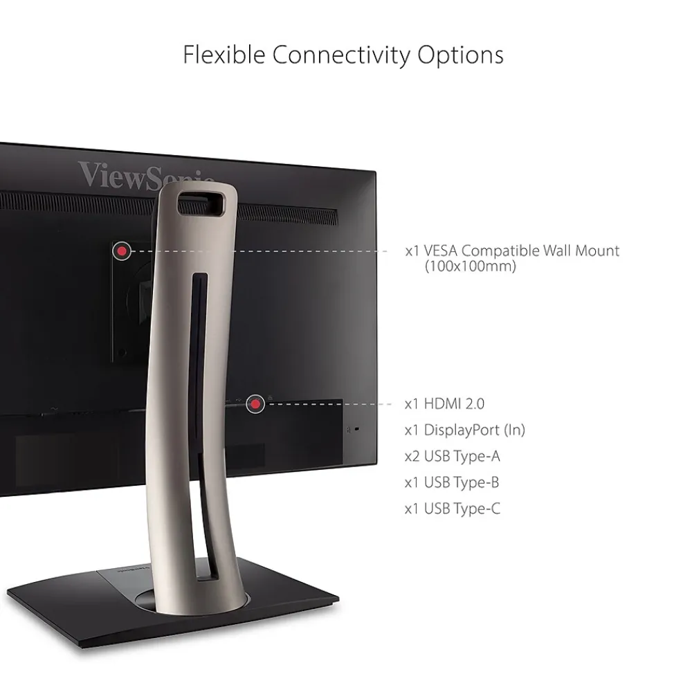 Clearance ViewSonic ColorPro 27" 4K Ultra HD 60Hz LED Monitor, Black (VP2768A-4K)