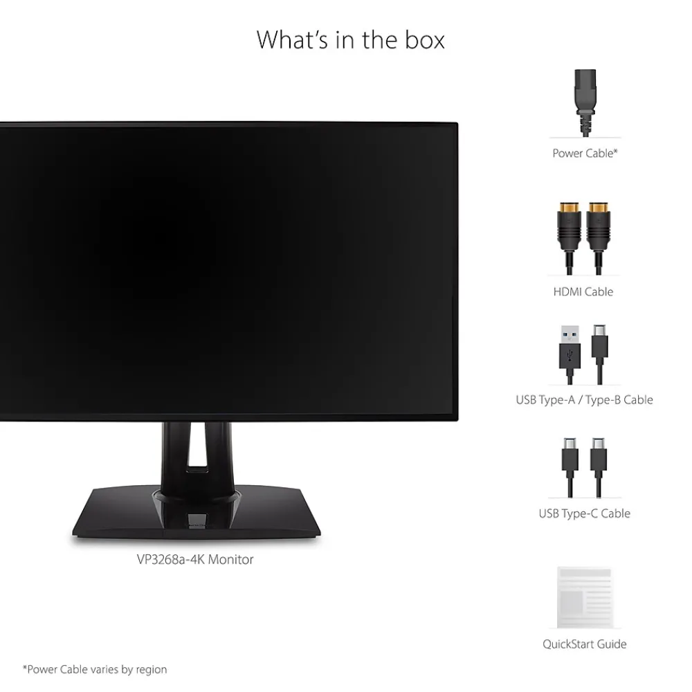 Online ViewSonic ColorPro 32" 4K Ultra HD 60 Hz LED Monitor, Black (VP3268A-4K)