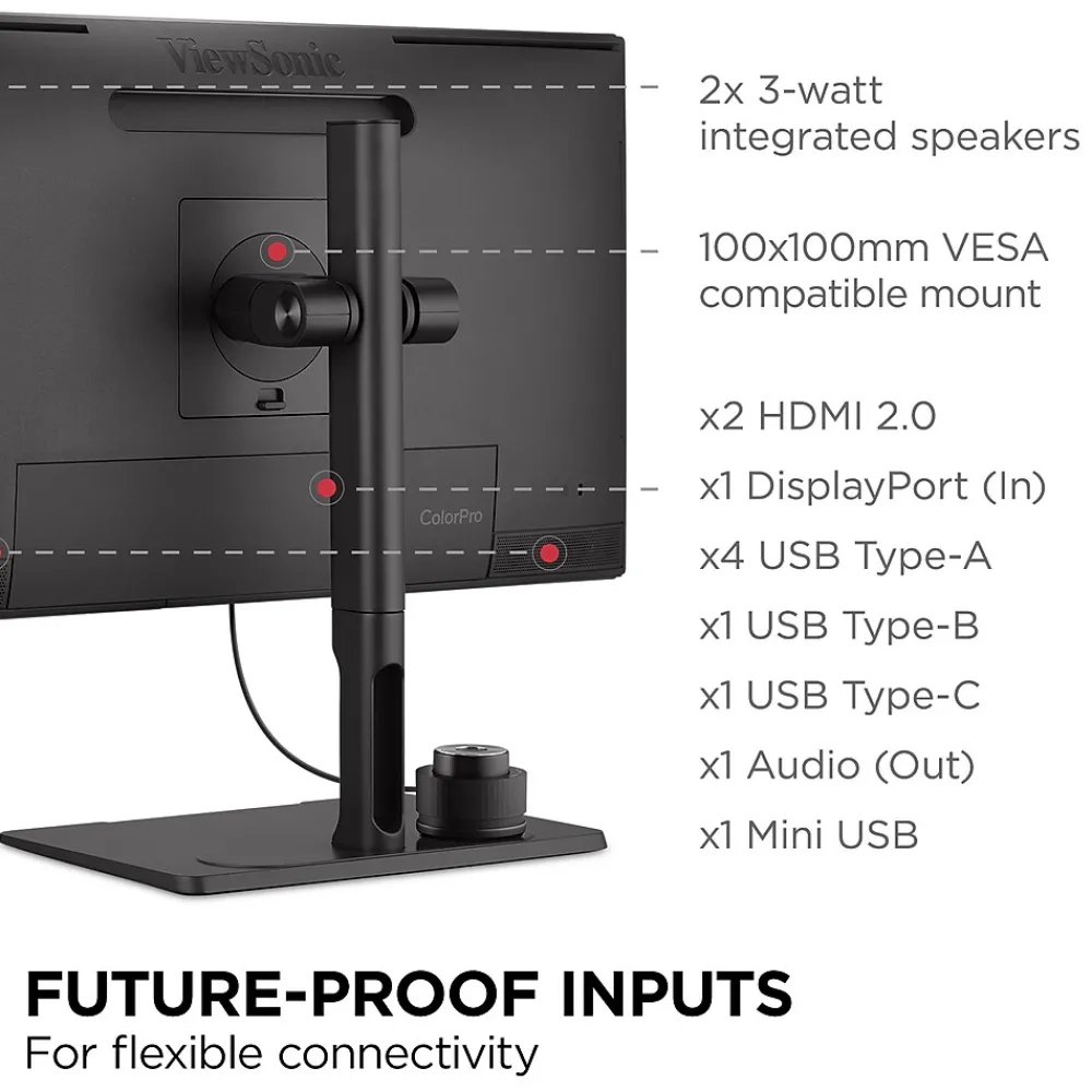 Discount ViewSonic ColorPro 27" 4K Ultra HD 60 Hz LED Monitor, Black (VP2786-4K)