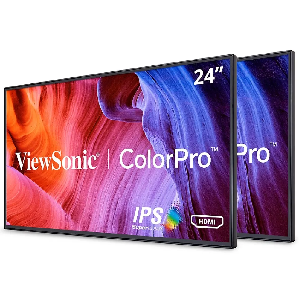 Hot ViewSonic ColorPro Dual Pack Head-Only 24" 60Hz LCD Monitor, Black (VP2468_H2)