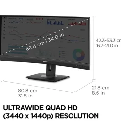 Clearance ViewSonic Ergonomic 34
