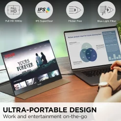 Outlet ViewSonic Portable 15.6" 60 Hz LED Monitor, Black (VX1655)