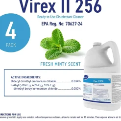 II 256 Cleaner Disinfectants, Mint, 128 oz., 4/Carton (04332)<Virex Sale