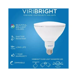 Viribright 8-Watt Cool White LED Floodlight Bulb, 4/Box (750333-4)