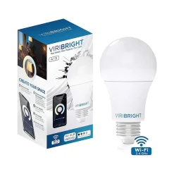 Viribright Wi-Fi 60W Equivalent A19 LED Smart Light Bulb, White (658101)