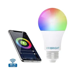 Viribright Wi-Fi 60W Equivalent A19 LED Smart Light Bulb, Multicolor (658102)