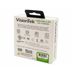 USB-C 30W Quick Charger, White (901282)<VisionTek Sale