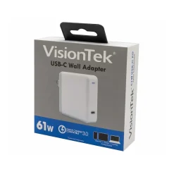 USB-C 61W Quick Charger, White (901283)<VisionTek Sale