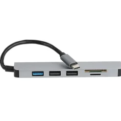 Vivitar Creator Series 6-Port USB-C Hub, Silver (VIVRW7320-NOC-STK-16)