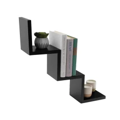 Shelving*V-Light 3-Shelf Wall-Mounted Ladder-Style Unit, 17.25