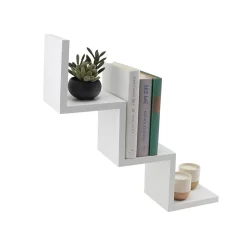 Shelving*V-Light 3-Shelf Wall-Mounted Ladder-Style Unit, 17.25
