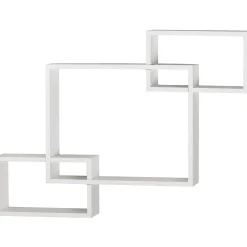 Shelving*V-Light 6-Shelf Wood Mounted Decorative Unit, 27.4", White (VW161016W)