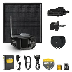 VOSKER V300 Outdoor Wired/Wireless Solar Security Camera, Black (V300-ULT-US)