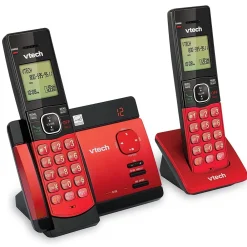 VTech CS5129-26 Cordless Phone, Red/Black (CS5129-26)