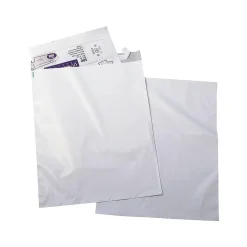 Sale Staples 12"W x 15.5"L Peel & Seal Poly Mailers, White, 100/Box (QUA46199)