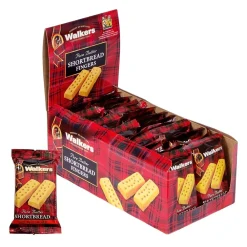 Walkers Walker's Shortbread Fingers Pure Butter Shortbread Cookies, Individually Wrapped, 1.4 oz, 24/Pack (WKR00116)