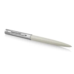 Pens|Waterman Allure Deluxe Ballpoint Pen, Metal & White Lacquer, Etched cap, Gift Box