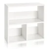 Bookcases*Way Basics 24.8"H Collins Cubby Bookcase, Organizer and Modern Eco Storage Shelf, White (WB-2SHELF-3-WE)