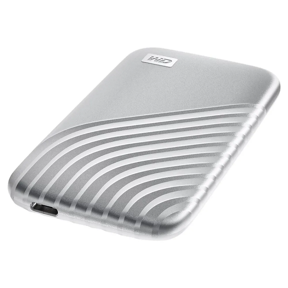 Best WD My Passport 1TB USB 3.2 External Solid-State Drive, Silver (BAGF0010BSL-WESN)