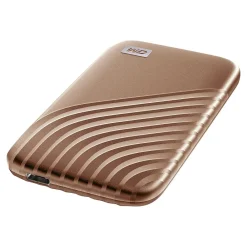 Outlet WD My Passport 2TB USB 3.2 External Solid-State Drive, Gold (BAGF0020BGD-WESN)