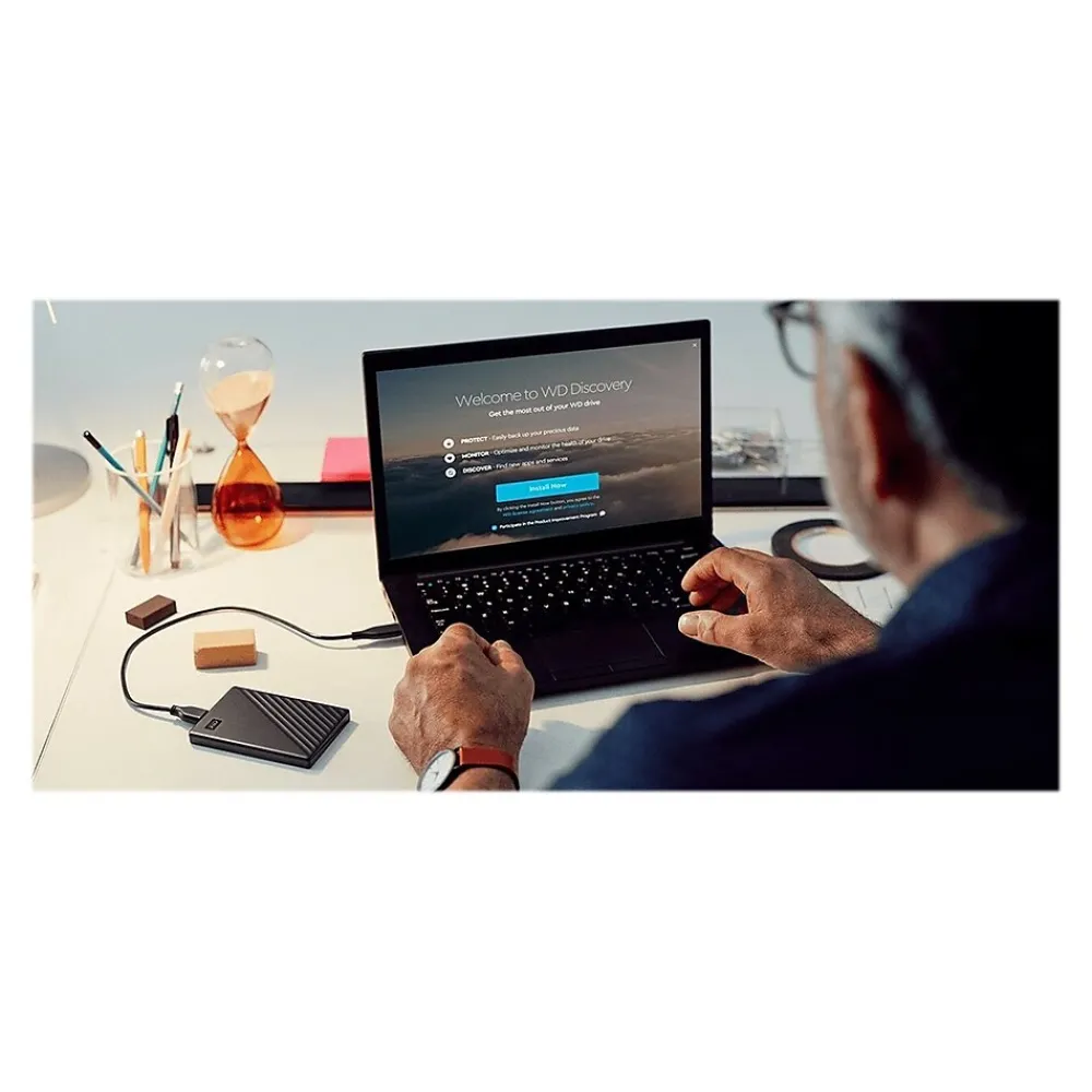 Hot WD My Passport 4TB USB 3.2 Gen 1 External Hard Drive, Black (BPKJ0040BBK-WESN)