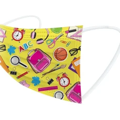 WeCare Disposable Face Masks, Kids, Assorted Back to School Designs, 50/Pack (WMN100125)