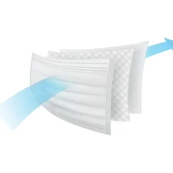 WeCare Disposable Face Masks, One Size, Assorted Ocean Tones, 50/Pack (WMN100133)