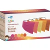 WeCare Disposable Face Masks, Kids, Assorted Sunset Tones, 50/Pack (WMN100137)