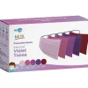 WeCare Disposable Face Masks, Kids, Assorted Violet Tones, 50/Pack (WMN100138)