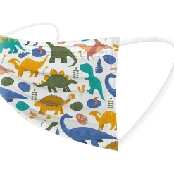 WeCare Disposable Face Masks, Kids, Assorted Dinosaur Designs, 50/Pack (WMN100128)