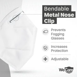 Disposable KN95 Face Mask, Adult, White, 20 Masks/Box, 50 Boxes/Pack (TBN202737)<WeCare Online