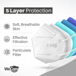 Disposable KN95 Face Mask, Adult, White, 20 Masks/Box, 50 Boxes/Pack (TBN202737)<WeCare Online