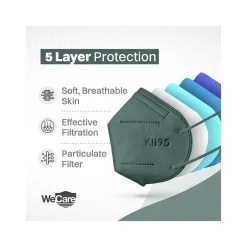 Disposable KN95 Face Mask, Adult, Dark Green, 20 Masks/Box, 3 Boxes/Pack (TBN203227)<WeCare Best