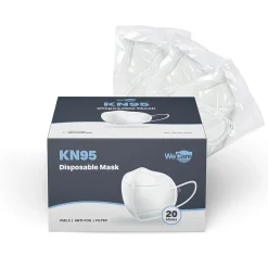 KN95 Disposable Face Mask, Adult, White, 20/Pack (WMN100002)<WeCare Discount