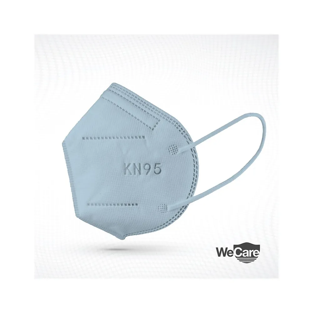 WeCare Ocean Tones Disposable KN95 Fabric Face Masks, One Size, Assorted Colors, 20/Pack (WMN100123)