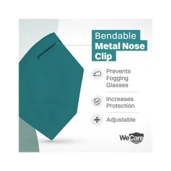 WeCare Ocean Tones Disposable KN95 Fabric Face Masks, One Size, Assorted Colors, 20/Pack (WMN100123)