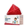 WeCare 3-ply Disposable Face Mask, Kids, Red, 50/Box (WMN100029)