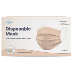 WeCare 3-ply Disposable Face Mask, Adult, Nude, 50/Box (WMN100023)