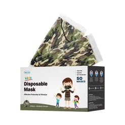 WeCare 3-ply Disposable Face Mask, Kids, Camo, 50/Box (WMN100028)