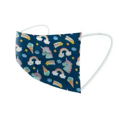 WeCare 3-ply Disposable Face Masks, Kids, Assorted Party Collection Designs, 50/Box (WMN100089)