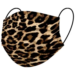 WeCare 3-ply Disposable Face Mask, Adult, Leopard, 50/Pack (WMN100072)