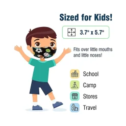WeCare 3-ply Disposable Face Masks, Kids, Assorted Sports Deisgns, 50/Box (WMN100118)