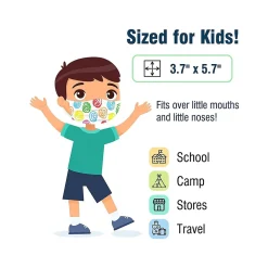 WeCare 3-ply Disposable Face Masks, Kids, Assorted Crayon Art Designs, 50/Box (WMN100116)