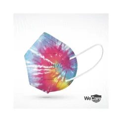 WeCare Tie Dye Disposable KN95 Fabric Face Masks, One Size, Assorted Colors, 20/Pack (WMN100127)